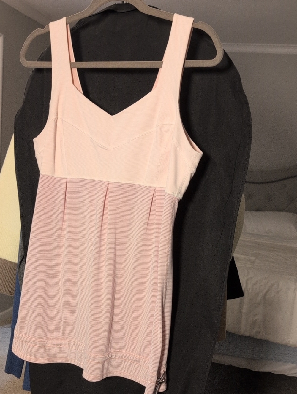 lululemon athletica Pink Striped Yoga Tank Top